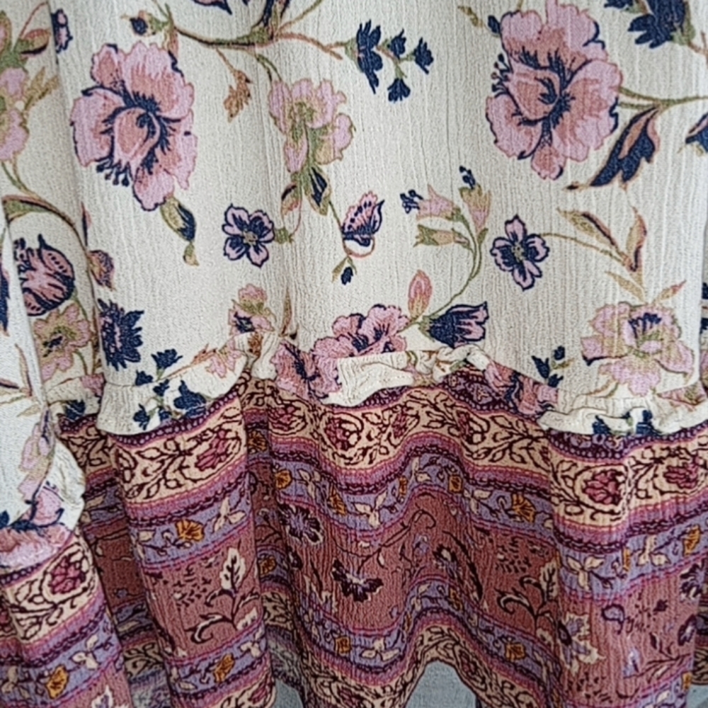 Xhiliration floral shabby chic, boho dress - Picture 9 of 10